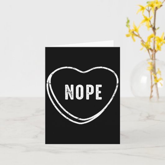 Nope Anti Valentines Day  カード (黄色い花)