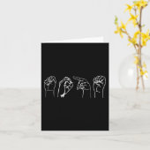 Nope ASL Proろう者認識度手話インタープレ カード (黄色い花)