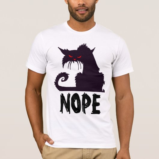 NOPE BLACK CAT Tシャツ (正面)