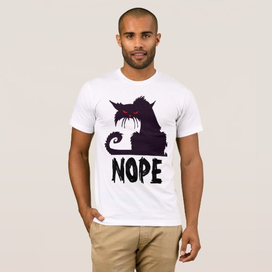 NOPE BLACK CAT Tシャツ (正面フル)