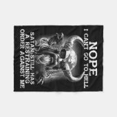 Nope Cant Go To Hell Stan Has a Restraining Viking フリースブランケット (正面(横))