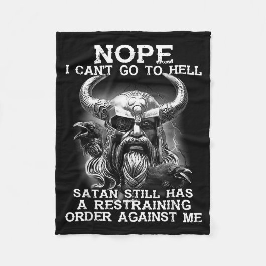 Nope Cant Go To Hell Stan Has a Restraining Viking フリースブランケット (正面)