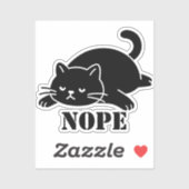 NOPE Cat Funny for Cat Lovers シール (シート)