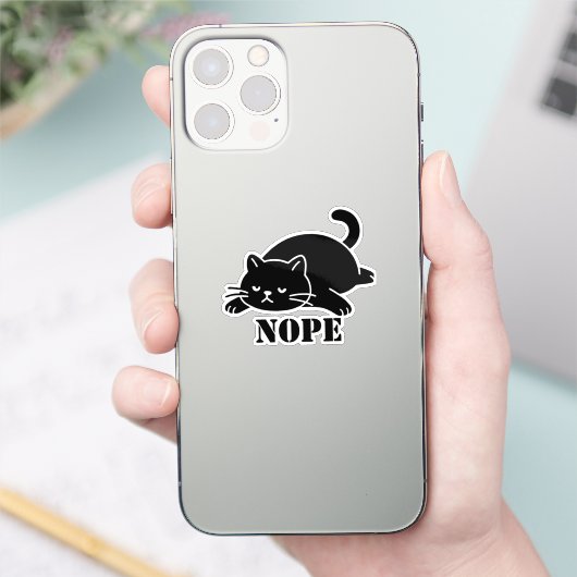 NOPE Cat Funny for Cat Lovers シール (スマートフォン)