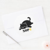 NOPE Cat Funny for Cat Lovers ラウンドシール (封筒)
