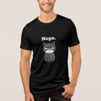 Nope Cat – Zero Motivation Today トライブレンドＴシャツ