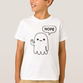 Nope Ghost | Funny Minimal Kids T-Shirt Tシャツ