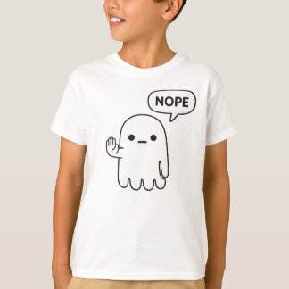 Nope Ghost | Funny Minimal Kids T-Shirt Tシャツ