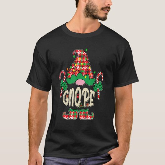 Nope Gnope Tomte Garden Gnome Scandinavian Sweden Tシャツ (正面)