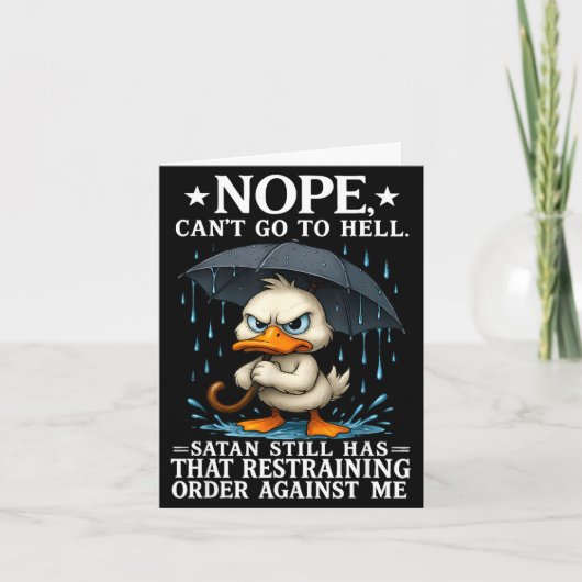 Nope I Can't Go To Hell Satan Still Has Restrainin カード (正面)