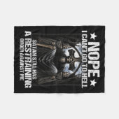 Nope I Can't Go To Hell Satan Still Has Restrainin フリースブランケット (正面(横))