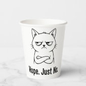 Nope Just No Cat – Funny Coffee Cup for Cats lover 紙コップ (裏面)