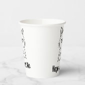 Nope Just No Cat – Funny Coffee Cup for Cats lover 紙コップ (左)