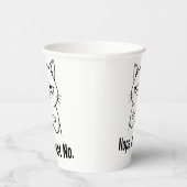 Nope Just No Cat – Funny Coffee Cup for Cats lover 紙コップ (右)