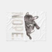 Nope Lazy French Bulldog Lover Gift フリースブランケット (正面(横))
