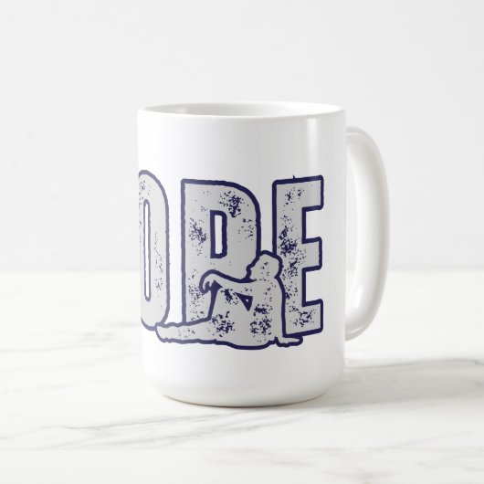 NOPE – Minimal Funny Mood Coffee Cup コーヒーマグカップ (正面右)