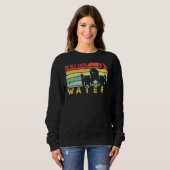 Nope No Even Water Ramadan Kareem Muslim Mubarak V スウェットシャツ (正面フル)