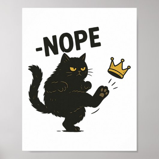 Nope No Kings In America Black Cat Pro Democracy S ポスター (正面)