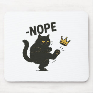 Nope No Kings In America Black Cat Pro Democracy S マウスパッド