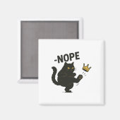 Nope No Kings In America Black Cat Pro Democracy S マグネット (正面/裏面)