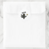 Nope No Kings In America Black Cat Pro Democracy S ラウンドシール (バッグ)
