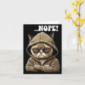 Nope! Nope - Employee Work Colleagues Teenager Cat カード (黄色い花)