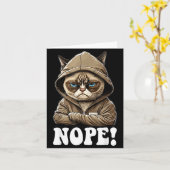 Nope! Nope - Employee Work Colleagues Teenager Cat カード (黄色い花)