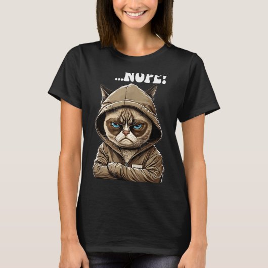 Nope! Nope - Employee Work Colleagues Teenager Cat Tシャツ (正面)