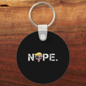 Nope Not Again Trump おもしろい Apparel Nope Not Again キーホルダー (正面)