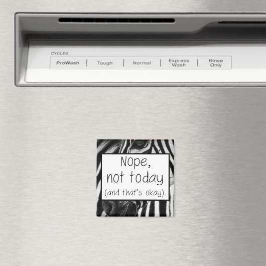 Nope Not TodayとThat Is Ok Zebra EDS Magnet マグネット (インサイチュ (食洗機))