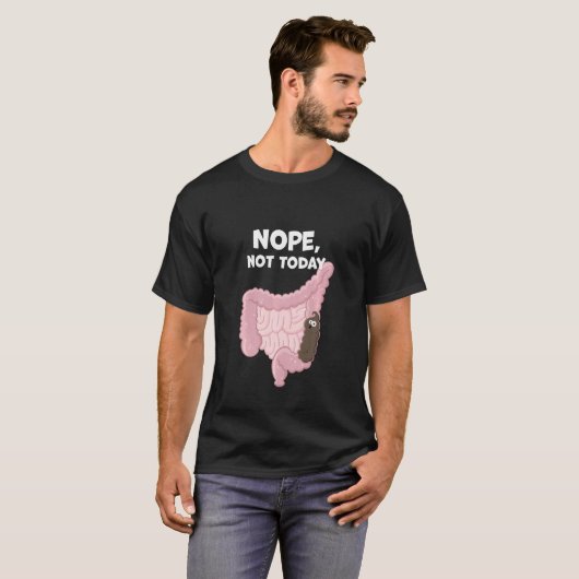Nope Not Today消化おもしろいウンチTractコンスティパ Tシャツ (正面フル)