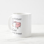 “Nope, Not Today” グランピーキャット マグカップ – 怠惰な月曜日のマグカップ (正面左)