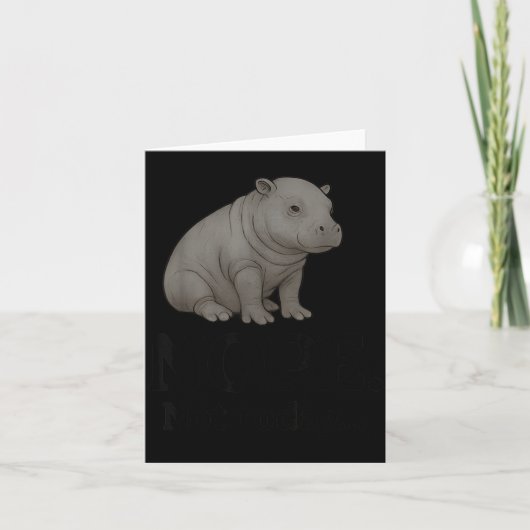 Nope Not Today Cute Mars The Hip Funny Lazy Quote  カード (正面)