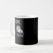 Nope Not Today Lazy Catおもしろい Premium Tシャツ コーヒーマグカップ (正面左)