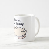 Nope Not Today Lazy Cat Funny Coffee Mug – Gift コーヒーマグカップ (正面右)