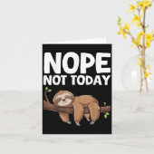 Nope Not Today Sloth カード (黄色い花)