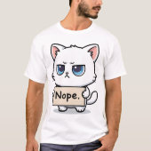 Nope Sign Cat Tシャツ (正面)