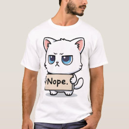 Nope Sign Cat Tシャツ