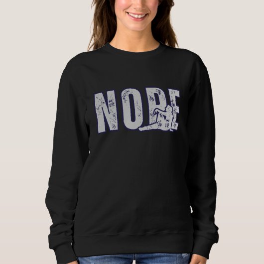 NOPE Sweatshirt – Minimal Funny Mood Pullover スウェットシャツ (正面)