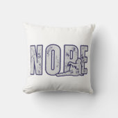 NOPE Throw Pillow – Minimal Funny Mood Cushion クッション (正面)