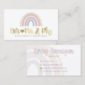 Nor Rin & Rhy Boutique – 編集不可テンプレート 名刺 (正面/裏面)