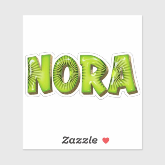 Nora Name Kiwi Design Aufkleber Sticker シール (シート)