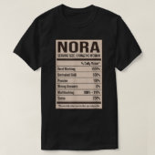 Nora Nutrition Facts Name Nickname Alias Title Fri Tシャツ (デザイン正面)