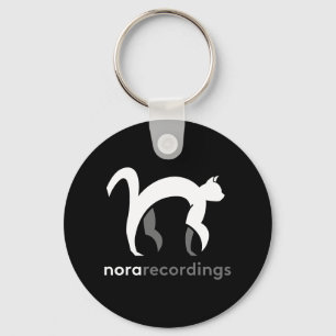 nora recordingsロゴスクエアブラックキーホルダー キーホルダー