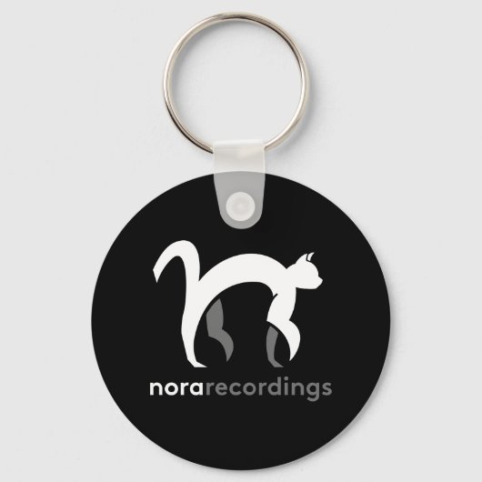 nora recordingsロゴスクエアブラックキーホルダー キーホルダー (正面)