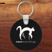 nora recordingsロゴスクエアブラックキーホルダー キーホルダー (正面)