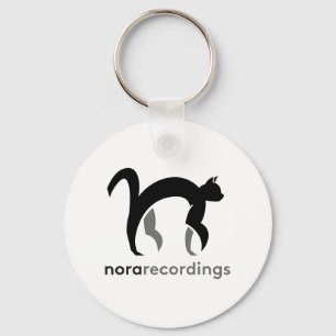 nora recordingsロゴ平白キーホルダー キーホルダー