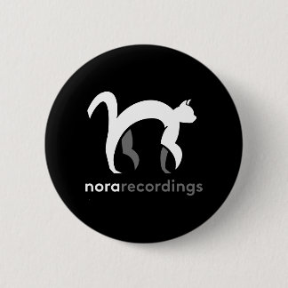 nora recordingsロゴ平白缶バッジ 缶バッジ