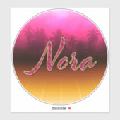 Nora Vorname Name golden pink Aufkleber Sticker シール (シート)