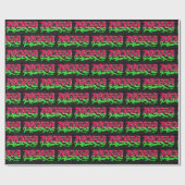 Nora Vorname Name Graffiti red green ラッピングペーパー (フラット)